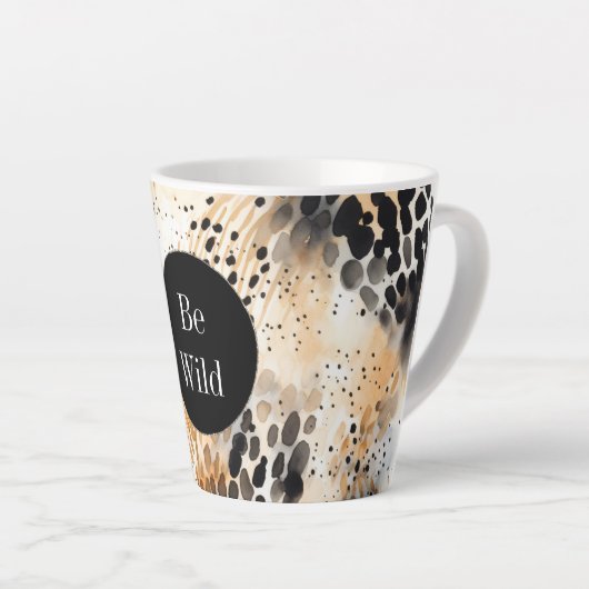 Wild Schwarzer Cream Leopard Milchtasse (Rechte Ecke)