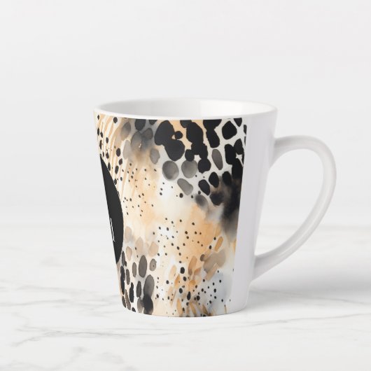 Wild Schwarzer Cream Leopard Milchtasse (Rechts)