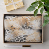 Wild Schwarzer Cream Leopard Tier Floral Seidenpapier (Geschenk)