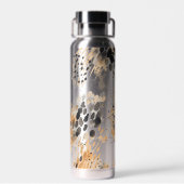 Wild Schwarzer Cream Leopard Trinkflasche (Rückseite)