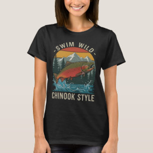 Wild Schwimmen – Chinook Stil T-Shirt