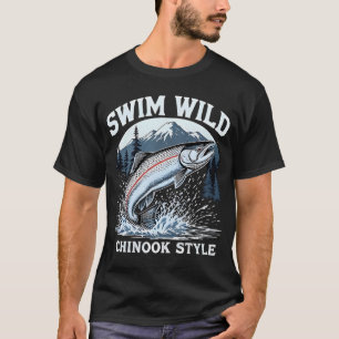 Wild Schwimmen – Chinook Stil T-Shirt