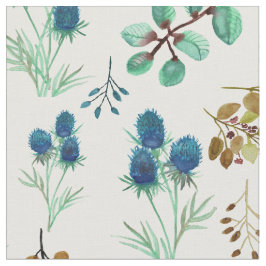 Wild Scottish Blue Thistle Blume Stoff