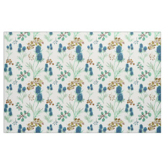 Wild Scottish Blue Thistle Blume Stoff