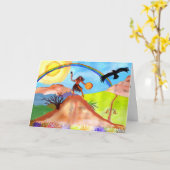 Wild - SelbstShamanic Gruß-Karte Karte (Gelbe Blume)