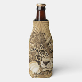 Wild sepia leopard flaschenkühler