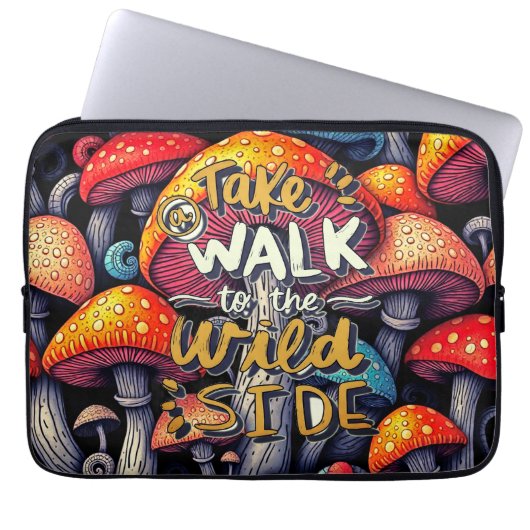 Wild Side Mushroom Laptop Sleeve (Vorderseite)