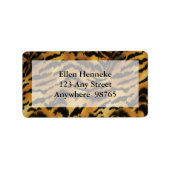 Wild Side Tiger Print Adressaufkleber (Vorne)