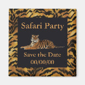 Wild Side Tiger Print Rett-the-Date Magnet (Vorne)