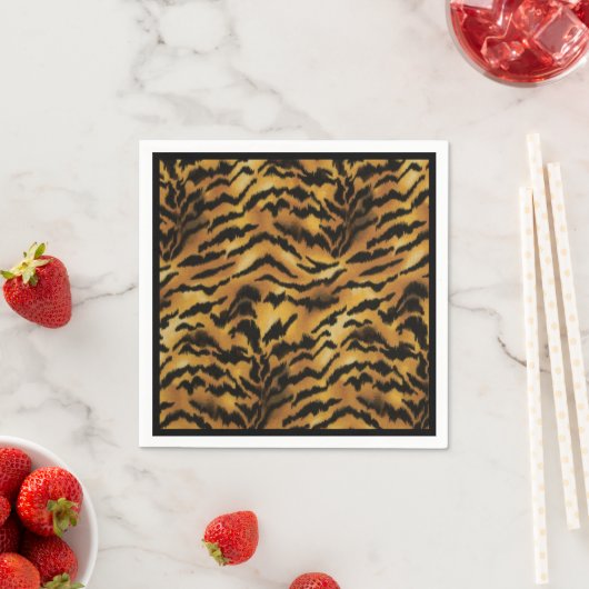 Wild Side Tiger Print Serviette (Beispiel)