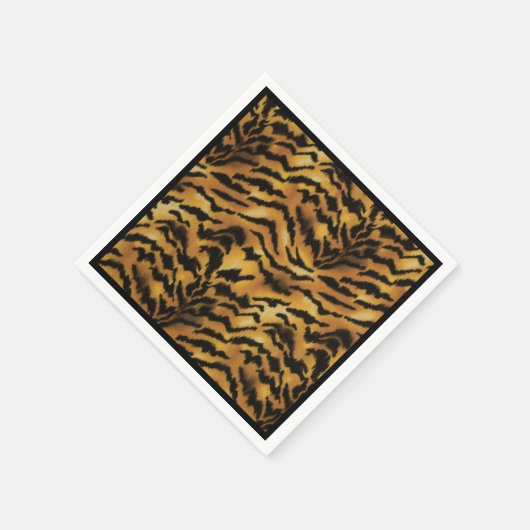 Wild Side Tiger Print Serviette (Ecke)