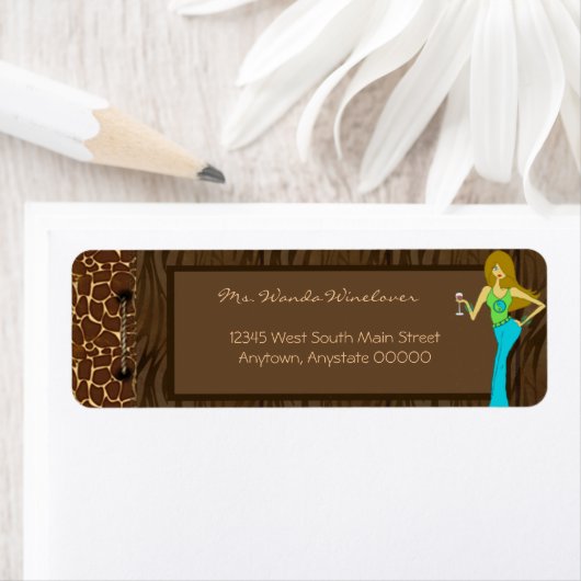 Wild Side Wine Diva Address Labels (Insitu)