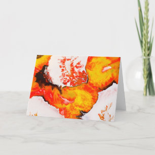 Wild Silber und Orange Alkoholtink Malerei Karte