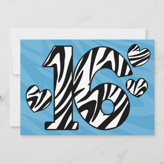 Wild Sixteen Einladung (Vorderseite)