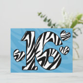 Wild Sixteen Einladung (Stehend Vorderseite)