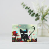 Wild Smart Cat Kitty Gatito Chat Visitenkarte (Stehend Vorderseite)