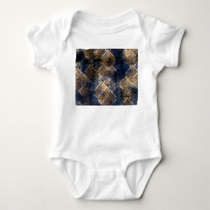 Wild Snakeskin Wasserfarbe Nahtlose Gestaltung Baby Strampler
