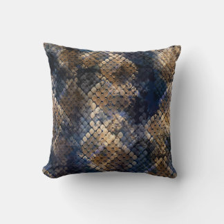 Wild Snakeskin Wasserfarbe Nahtlose Gestaltung Kissen