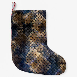Wild Snakeskin Wasserfarbe Nahtlose Gestaltung Kleiner Weihnachtsstrumpf