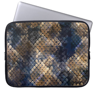 Wild Snakeskin Wasserfarbe Nahtlose Gestaltung Laptopschutzhülle