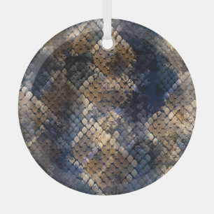 Wild Snakeskin Wasserfarbe Nahtlose Gestaltung Ornament Aus Glas