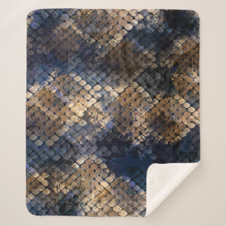 Wild Snakeskin Wasserfarbe Nahtlose Gestaltung Sherpadecke