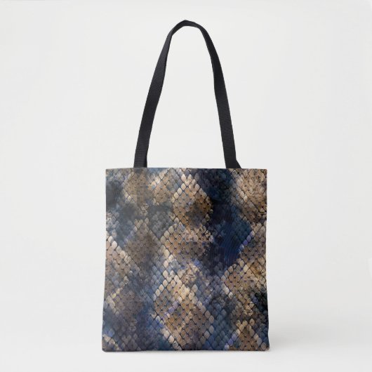 Wild Snakeskin Wasserfarbe Nahtlose Gestaltung Tasche (Vorderseite)