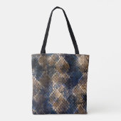 Wild Snakeskin Wasserfarbe Nahtlose Gestaltung Tasche (Rückseite)