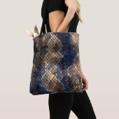 Wild Snakeskin Wasserfarbe Nahtlose Gestaltung Tasche (Von Nahem)