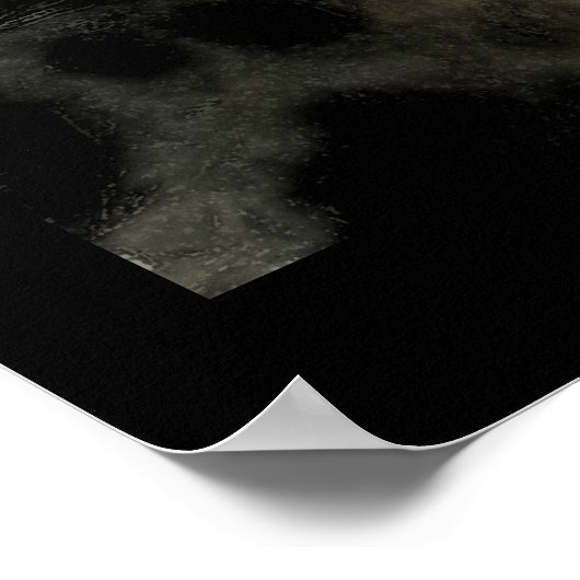 WILD SNOW LEOPARD Art Print Poster (Ecke)