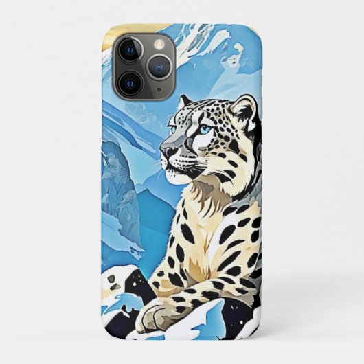 Wild Snow Leopard Design Case-Mate iPhone Hülle (Rückseite)