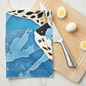 Wild Snow Leopard Design Geschirrtuch (Viertel Falte)