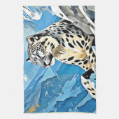 Wild Snow Leopard Design Geschirrtuch (Vertikal)