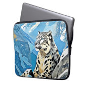 Wild Snow Leopard Design Laptopschutzhülle (Vorderseite Links)