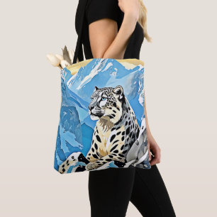 Wild Snow Leopard Design Tasche