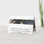 Wild Sorrel Stallion at Dawn Wild Horse Card Karte (Rückseite)