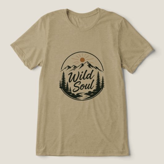 Wild Soul Abenteuer Tri-Blend Shirt (Design Vorderseite)