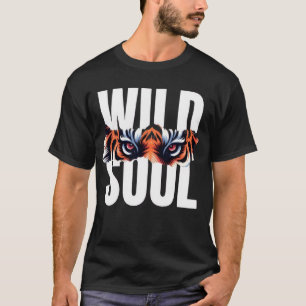 Wild Soul Tiger Augen Grafik T-Shirt   Fierce Anim