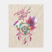 Wild Spirit & Dream Catcher Fleecedecke (Vorderseite)