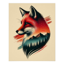 Wild Spirit Fox - Nature Inspiriert künstlerisches