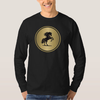 Wild Spirit Golden Bucking Horse T-Shirt