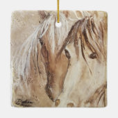 "Wild Spirit" Mustang Ceramic Ornament (Rückseite)