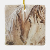 "Wild Spirit" Mustang Ceramic Ornament (Vorderseite)