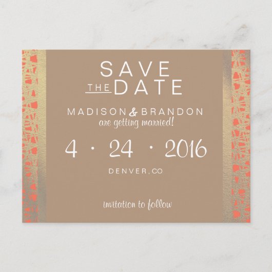 Wild Spirit Save the Date Ankündigungspostkarte (Vorderseite)