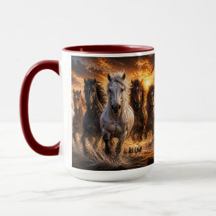 Wild Spirit Stampede – Majestätische laufende Pfer Tasse