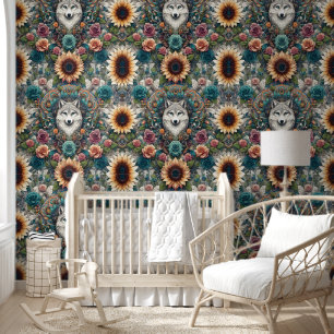 Wild Spirit Wolf & Sonnenblumen Bliss Tapete