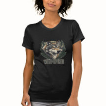 Wild Spirit Women's T - Shirt - Wolf Graphic T-Shi