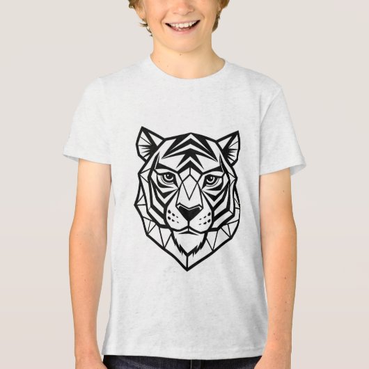 Wild Spirit - Youth Tiger Graphic Tri-Blend T-Shir Tri-Blend Shirt (Vorderseite)