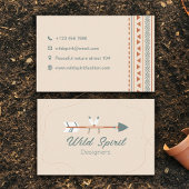 Wild Spirt Indianerstil Visitenkarte