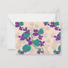 Wild Spring Violets Note Card Mitteilungskarte